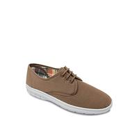 Chums Men's Canvas Wide Fit Lace Up Shoe Beige 8 UK