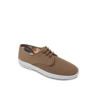 Canvas Wide Fit Lace Up Shoe Chums Beige 9