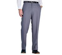 Chums Men's Classic Fit Expandable Waist Formal Smart Flat-Front Trousers | Elasticated & Roomy Cut Self-Adjusting Stretch Waist Pants, Classic Tailored Fit, Straight-Leg, Slant Pockets, Easy-Care