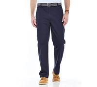 Chums Men's Cotton Chino Trouser - Durable and Practical Elasticated Waist Stretch Fabric Pants with Stain and Water-Resistance Navy 46W / 31L