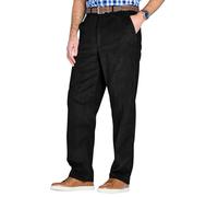 Chums Men's Cotton Corduroy Trousers with Hidden Extra Waistband in Black | Size: 40S Chums Black 40S