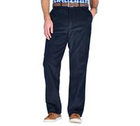 Chums Men's Cotton Corduroy Trousers with Hidden Extra Waistband in Navy | Size: 34XL Chums Navy 34XL