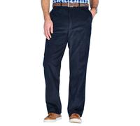 Chums Men's Cotton Corduroy Trouser Stylish & Comfortable Hidden Extra Waistband Pants for Men Navy 36W / 27L