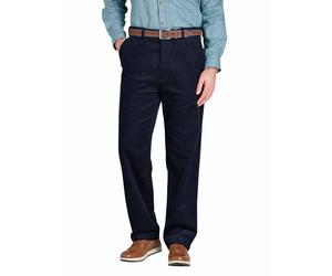 Chums Men's Cotton Corduroy Trousers with Hidden Extra Waistband in Navy | Size: 38L Chums Navy 38L