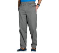 Chums Men's Cotton Rugby Trousers with Elasticated Waistband & Drawcord, Smart Casual Comfort Stretch Fitting Pants Charcoal 42W / 31L