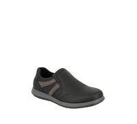 Chums Men's Cushion Walk Wide Fit Slip On Shoes with Cushioned Insole | Elasticated Side Panels, Smart Casual Comfort Shoes, Wider Fitting Sizes 7-12