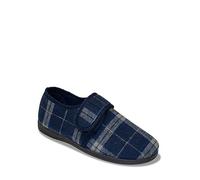 Chums Men's Cushion Walk Wide Fit Slippers with Touch Fasten Closure & Flexible Sole Navy 12