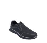 Chums Men's Dr Keller Wide Fit Slip On Trainer Shoes, Lightweight Comfort Everyday Casual Shoes with Elastic Inserts & Grip Sole Black
