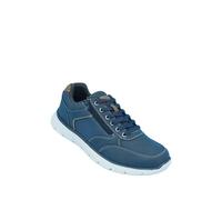 Chums Men's Dr Keller Wide G Fit Side Zip Trainer, Lightweight Lace Look Shoe in Navy | Size: 11 Chums Navy 11