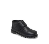 Chums Men's Extra Wide Fit Leather Boots - Faux Fur Lined with Durable Grip Sole Black 10