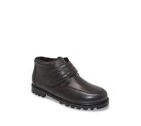 Chums Men's Extra Wide Fit Leather Boots, Faux Fur Lined with Durable Grip Sole