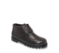 Chums Men's Extra Wide Fit Leather Boots - Faux Fur Lined with Durable Grip Sole Brown 10