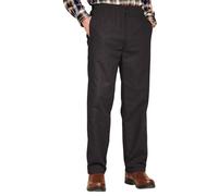 Chums Men's Fleece-Lined Elasticated Thermal Trousers Adjustable Drawcord & Comfort Waist Versatile for Work, Leisure, Indoor & Outdoor Activities Black 50W / 29L