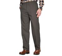 Chums Men's Fleece-Lined Elasticated Thermal Trousers Adjustable Drawcord & Comfort Waist Versatile for Work, Leisure, Indoor & Outdoor Activities Charcoal 36W / 31L