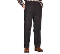 Chums Men's Fleece-Lined Elasticated Thermal Trousers Adjustable Drawcord & Comfort Waist Versatile for Work, Leisure, Indoor & Outdoor Activities Black 40W / 27L