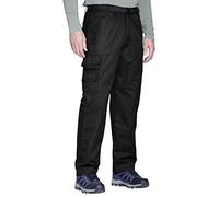 Chums Men's Fleece Lined Waterproof Action Trouser with Belt Warm and Weather-Resistant Pants Black 38W / 27L