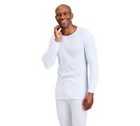 Chums Men's Heatguard Polyester Cotton Blend Thermal Long Sleeve T-Shirt in White | Size: XL Chums White XL