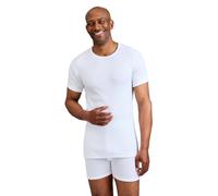 Chums Men's Heatguard Thermal Short Sleeve T-Shirt Soft Knit Fabric for Warmth Polyester Cotton Blend White 44-48