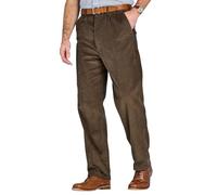 Chums Men's HIGH-Rise Trousers Luxury Cotton Corduroy Olive 42W / 27L