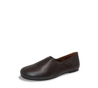 Chums Men's Leather Grecian Slippers with Leather Soles in Brown | Size: 11 Chums Brown 11
