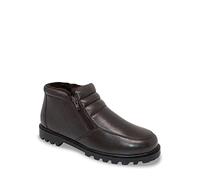 Chums Men's Leather Thermal Lined Twin Zip Winter Boots, Fleece Insole, Grip Sole, Standard Fit (Sizes 6-12) Brown 10 UK