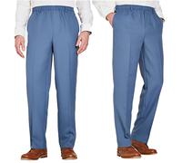 Chums Men's Pack of 2 Elasticated Waist Pull-On Trousers in Mid Blue | Size: 40R Chums Mid Blue 40R
