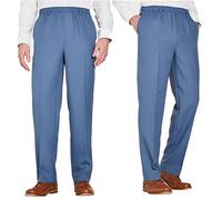 Chums Men's Pack of 2 Elasticated Waist Pull-On Trousers with Drawcord Airforce 32W / 27L