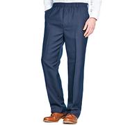 Pack of 2 Elasticated Waist Pull-On Trousers Chums Navy 38R