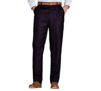Chums Men's Smart Casual Trousers Men's Pants for Home Office Comfortable Fit Practical Pocket Design Formal Trousers for Men Black 38W / 27L