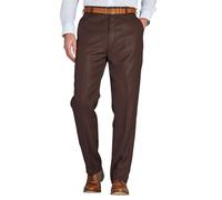 Chums Men's Smart, Regular Fit Formal Trousers with Roomy Comfort Cut Brown
