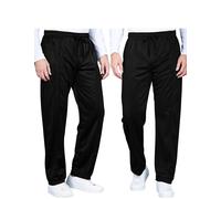 Chums Men's Twinpack of Tracksuit Pants Jogging Bottoms with Elastic Waist Black 40W / 27L