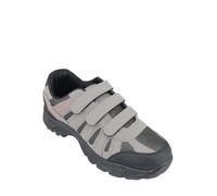 Chums Men's Walking Shoes Wide Fitting with Triple Strap Touch Fastening Grey 12 UK