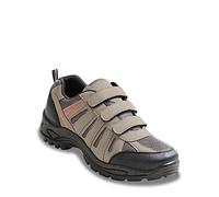 Chums Men's Walking Shoes Wide Fitting with Triple Strap Touch Fastening Grey 7 UK