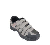 Chums Men's Walking Shoes Wide Fitting Triple Strap Touch Fastening for Comfort Rugged Outsole Grey 13 UK