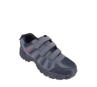 Chums Men's Walking Shoes Wide Fitting Triple Strap Touch Fastening for Comfort Rugged Outsole Navy 11 UK