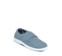 Chums Men's Wide Fit Canvas Touch and Close Shoe Denim 12 UK