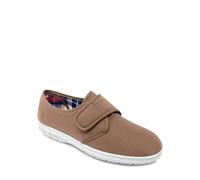 Chums Men's Wide Fit Canvas Touch and Close Shoe Beige 10 UK
