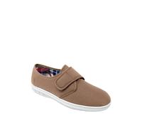 Chums Men's Wide Fit Canvas Touch and Close Shoe Beige 8 UK