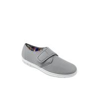Wide Fit Canvas Touch And Close Shoe Chums Grey 10