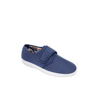 Chums Men's Wide Fit Canvas Touch and Close Shoe Navy 12 UK