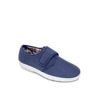 Chums Men's Wide Fit Canvas Touch and Close Shoe Navy 7 UK