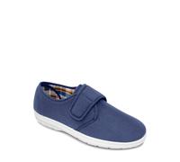 Chums Men's Wide Fit Canvas Touch and Close Shoe Navy 8 UK