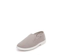 Chums Men's Wide Fit Slip On Canvas Shoes Grey 10 UK