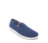 Chums Men's Wide Fit Slip On Canvas Shoes Navy 11 UK
