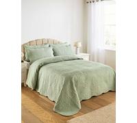 Chums Olivia Quilted Bedspread Set Includes FREE Quilted Pillowsham(s) in Green | Size: Double Chums Green Double