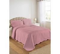 Chums Olivia Quilted Bedspread Set Includes FREE Quilted Pillowsham(s) in Pink | Size: Double Chums Pink Double