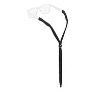 Chums Original Cotton Retainer - Unisex Eyewear Keeper for Sunglasses & Glasses - Adjustable Fit, Washable & Made in USA (Standard-End, Black), One Size
