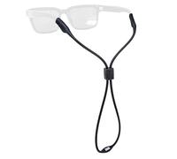Chums Slim Retainer - Adjustable Eyewear Keeper - Thin Silicone Safety Eyewear Retainer for Women & Men, Black, One size