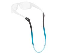 Chums Switchback Eyewear Retainer - Lightweight Silicone Sunglasses Strap (Black/Marine/Aqua)