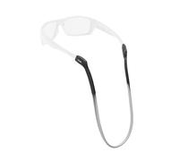Chums Switchback Safety Eyewear Retainer - Lightweight & UV Resistant Silicone Sunglasses Strap for Men & Women - Black/Smoke